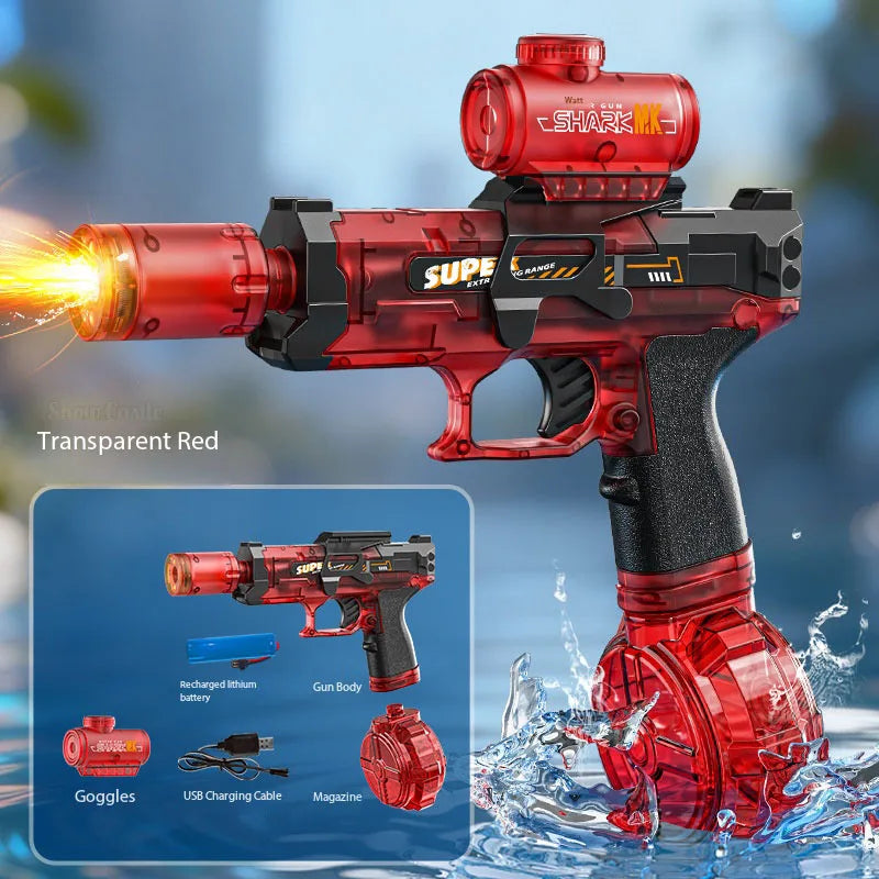 Pistolet à Eau Électrique Rechargeable – HydroBlaster™