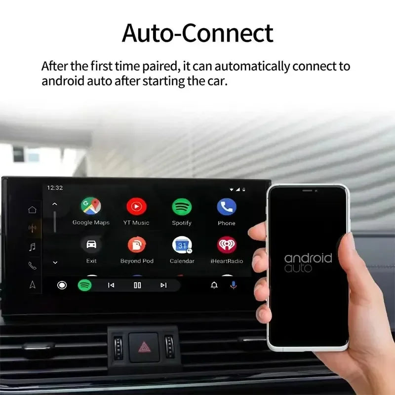 Adaptateur CarPlay & Android Auto Sans Fil 2-en-1