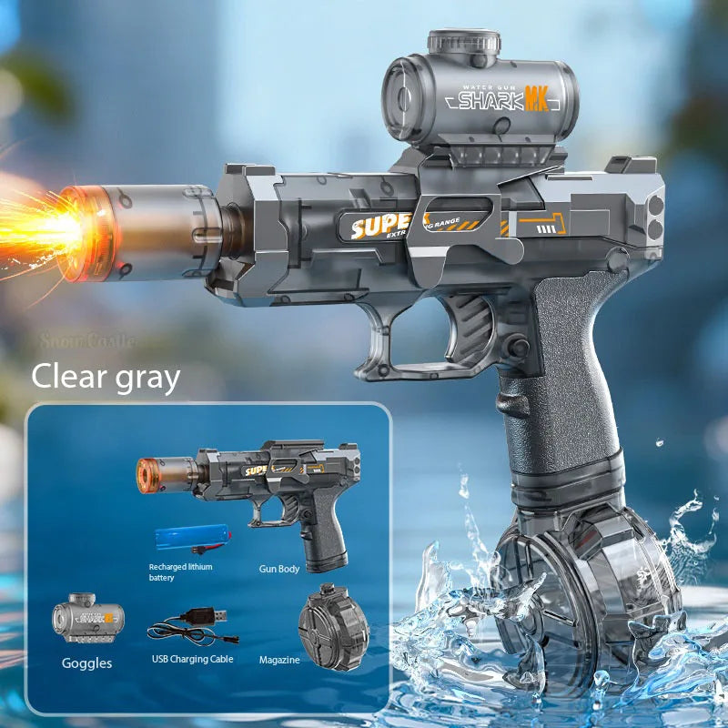 Pistolet à Eau Électrique Rechargeable – HydroBlaster™