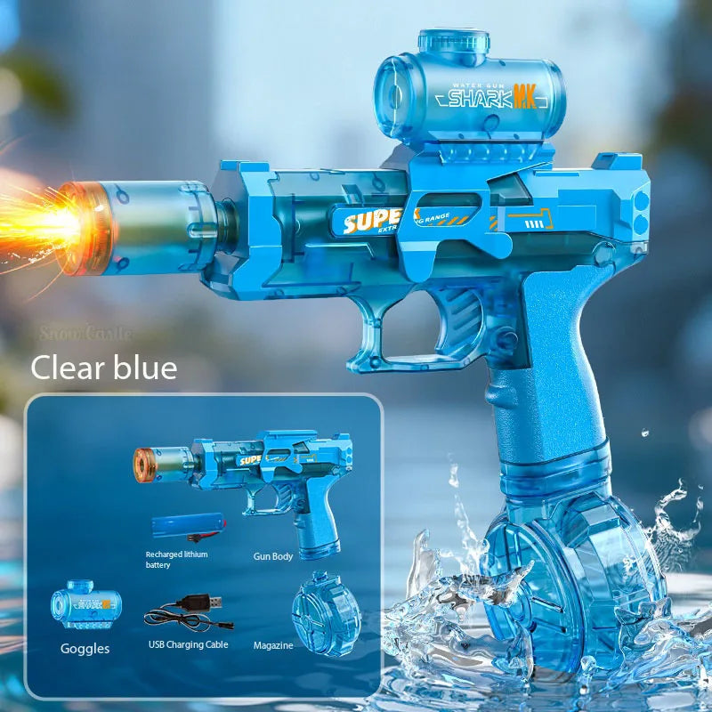 Pistolet à Eau Électrique Rechargeable – HydroBlaster™