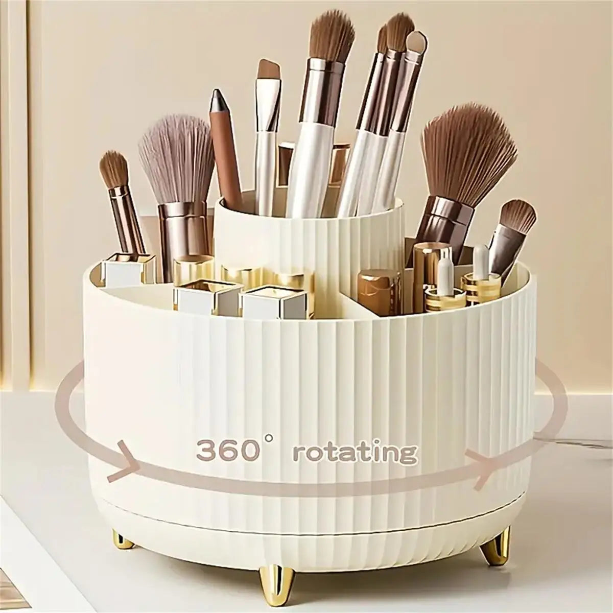 Neyrala BeautySpin™ – Organisateur de Maquillage Rotatif 360°