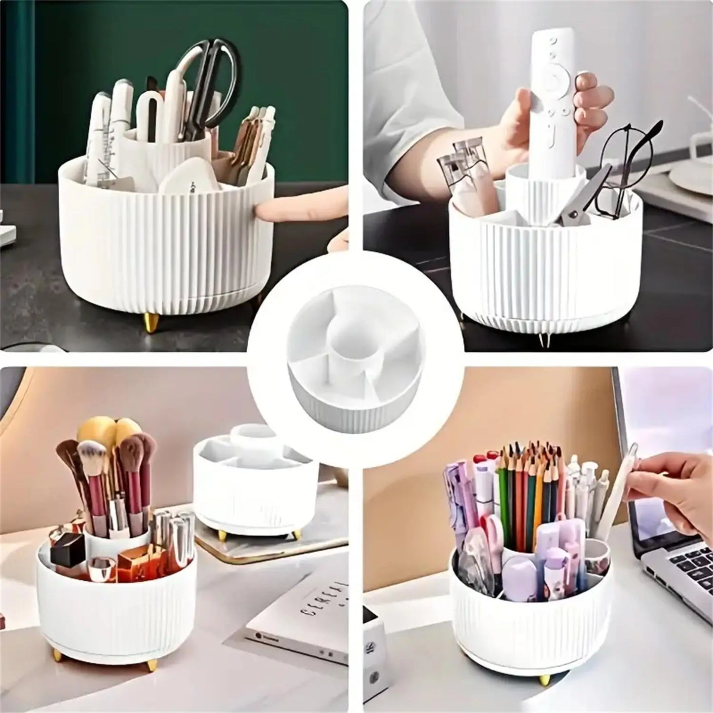 Neyrala BeautySpin™ – Organisateur de Maquillage Rotatif 360°