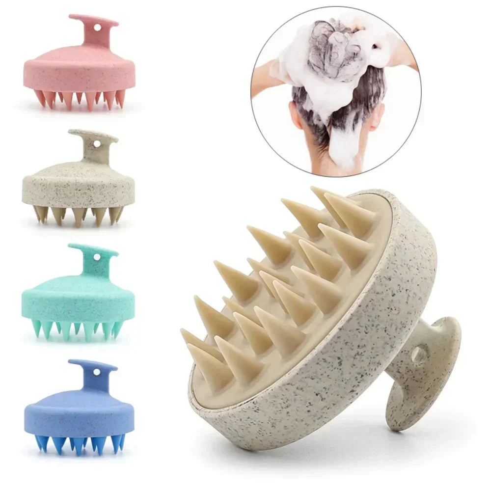 Brosse de Massage en Silicone pour Cuir Chevelu
