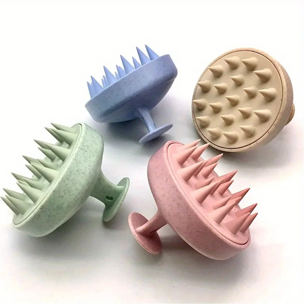 Brosse de Massage en Silicone pour Cuir Chevelu