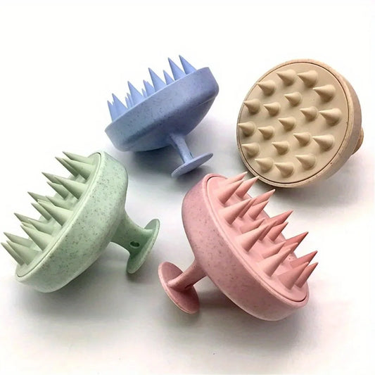 Brosse de Massage en Silicone pour Cuir Chevelu
