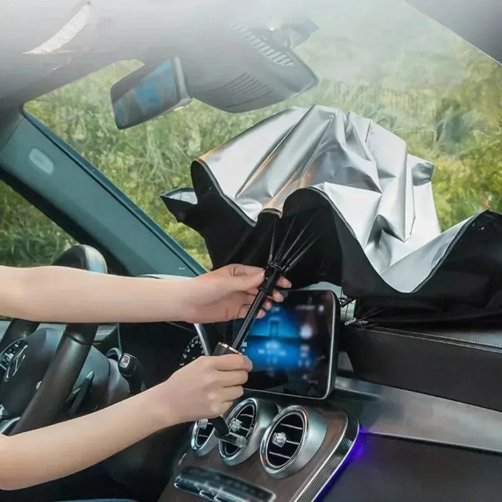 Pare-soleil Voiture Pliable – Protection Anti-Chaleur à Ouverture Automatique