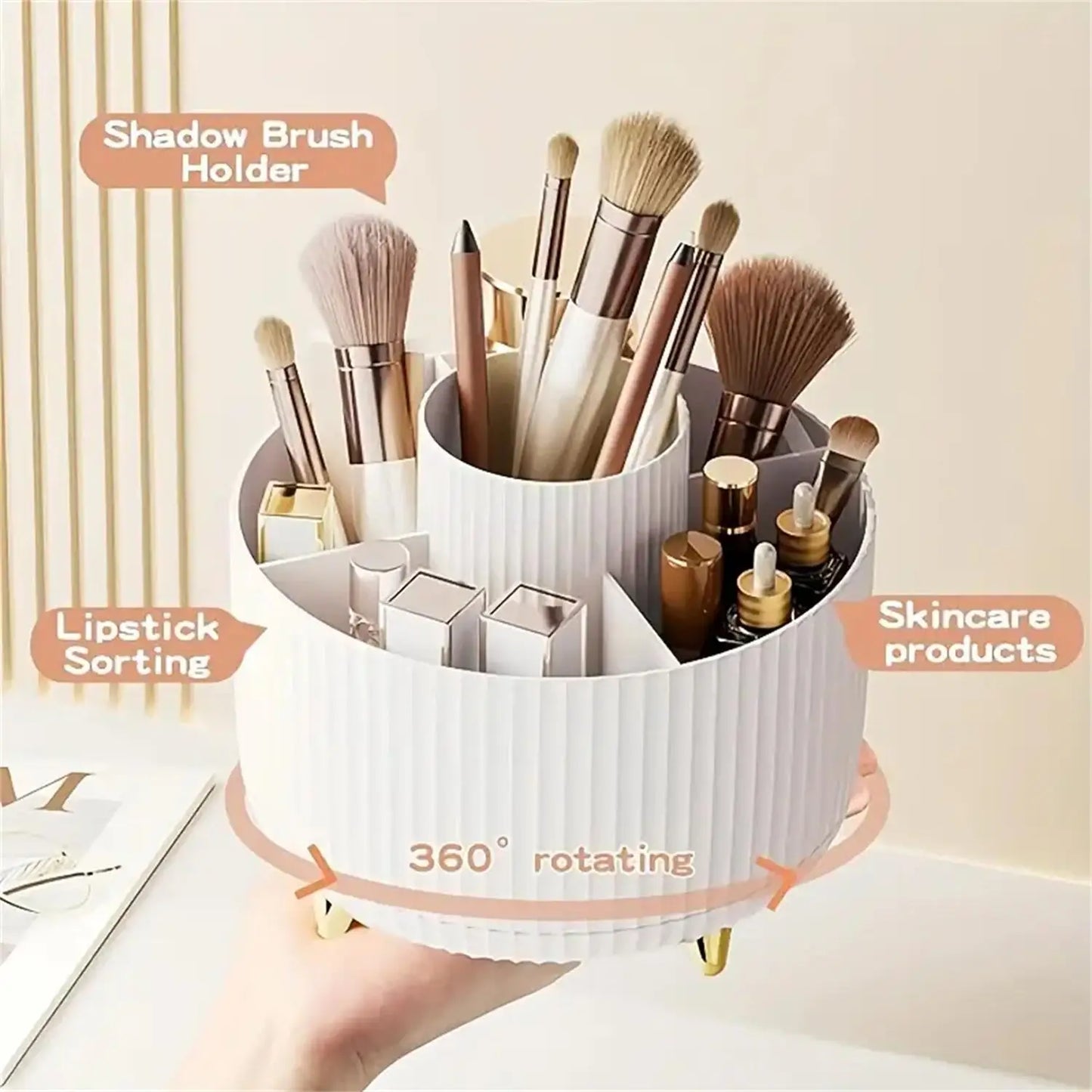Neyrala BeautySpin™ – Organisateur de Maquillage Rotatif 360°